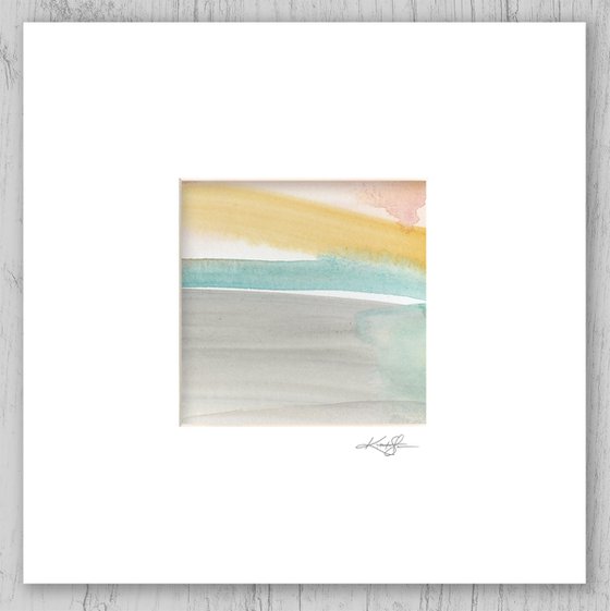 Soft Whispers Collection 4 - Set of 6 Abstract Paintings in Mats by Kathy Morton Stanion