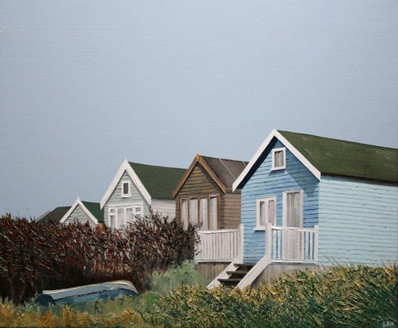 Beach huts in a row