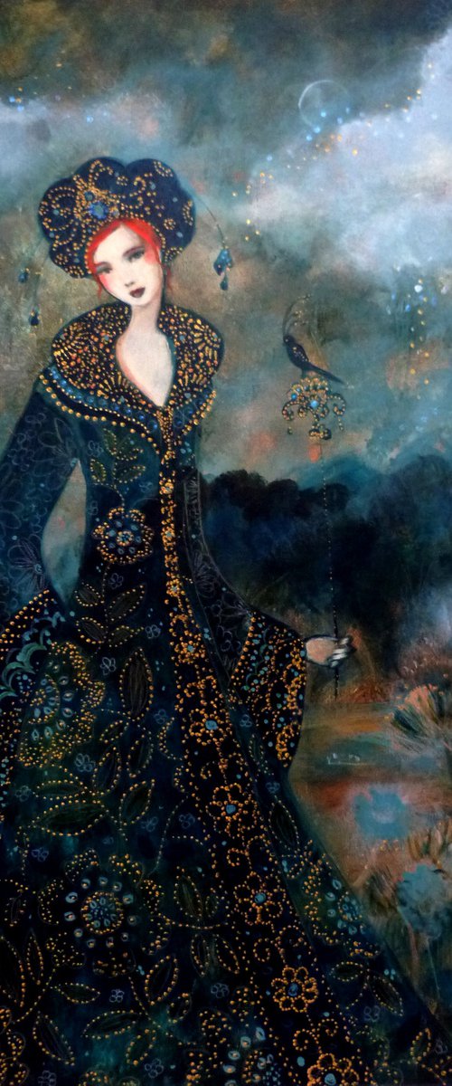 Night ritual 38 x 55 cm. by Loetitia Pillault