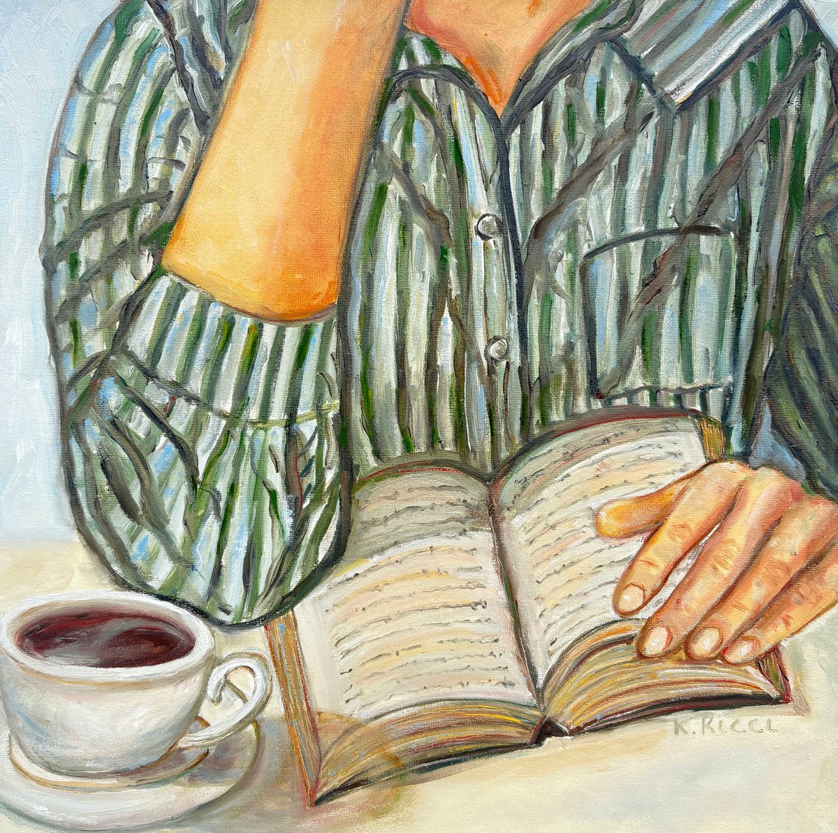Morning Reading By Katia Ricci, 12 X 12, Artwork For Sale On Artfinder