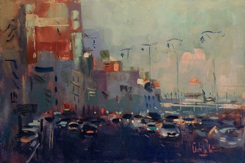Hove Seafront with Traffic by Andre Pallat
