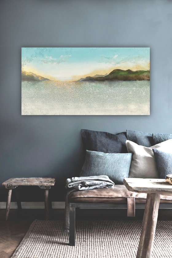 Coastline lights (140 x 70 cm) Dee Brown