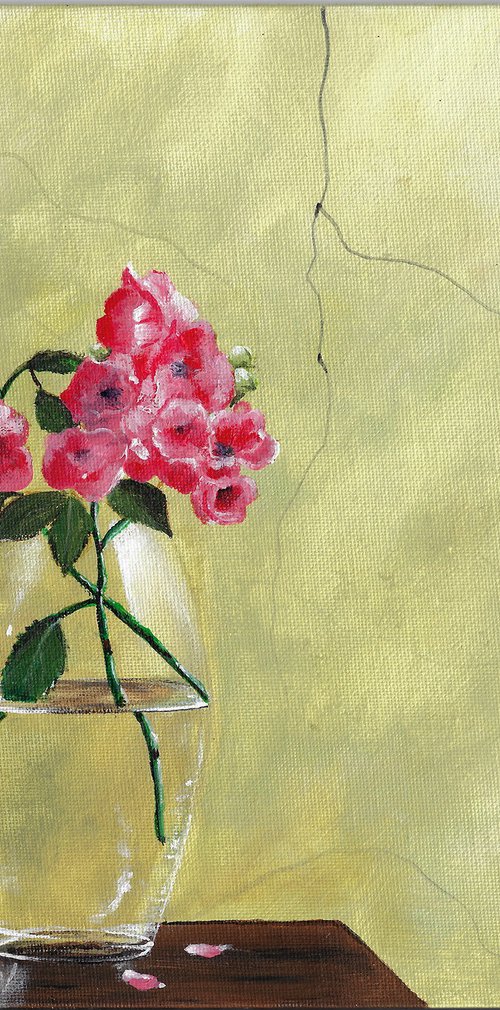 Glass Vase And Flowers by Stephen Murray