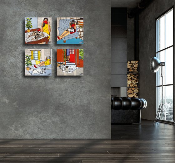 Cat Capers Milko 30cm x 30cm