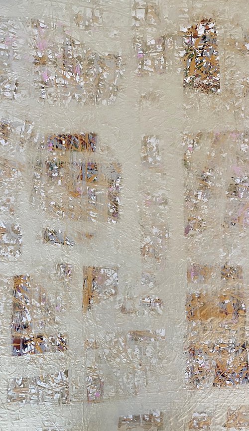 Pearl Frame, Abstract Original painting, Handmade artwork, One of a kind by Vahe Yeremyan