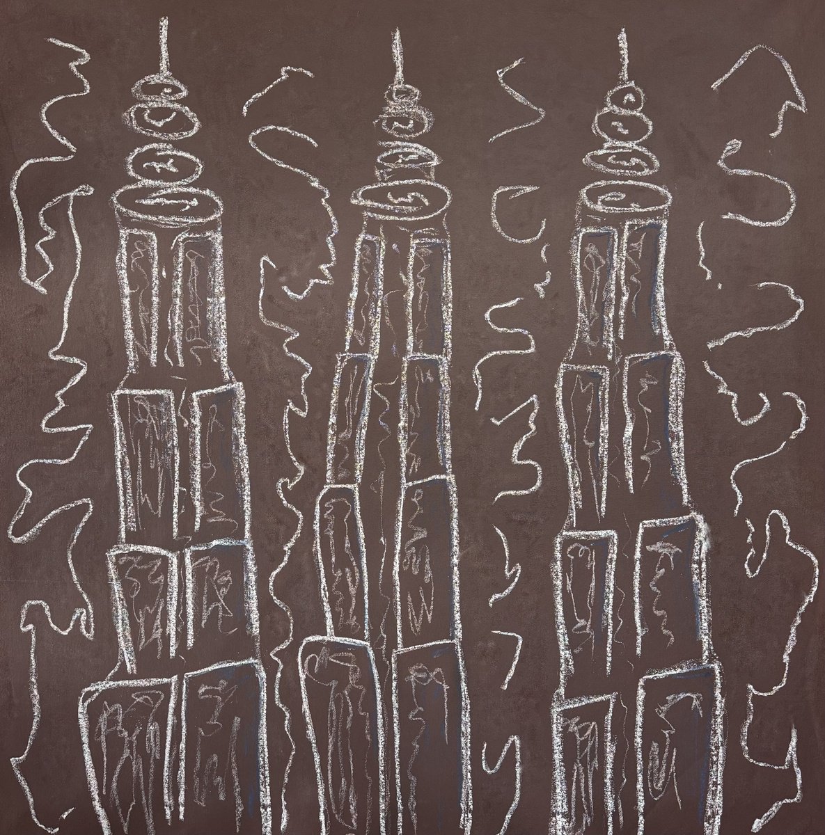 3 Confirmed Buildings By Andrew Lennon, 50 X 52, Artwork For Sale On Artfinder