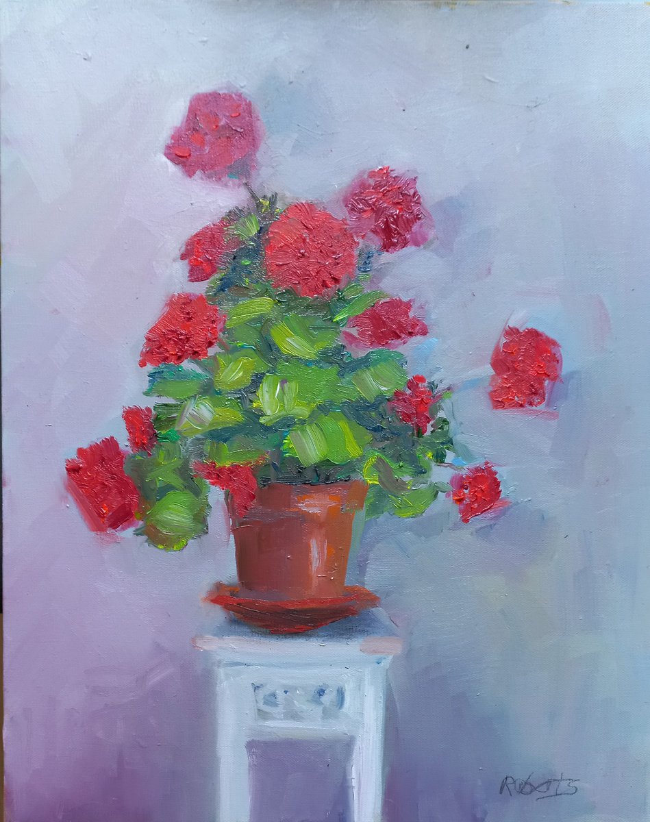 The Geraniums are great this year! by Rosalind Roberts