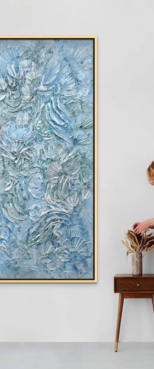 Fossilized Seashells in Blue by Sveta Osborne