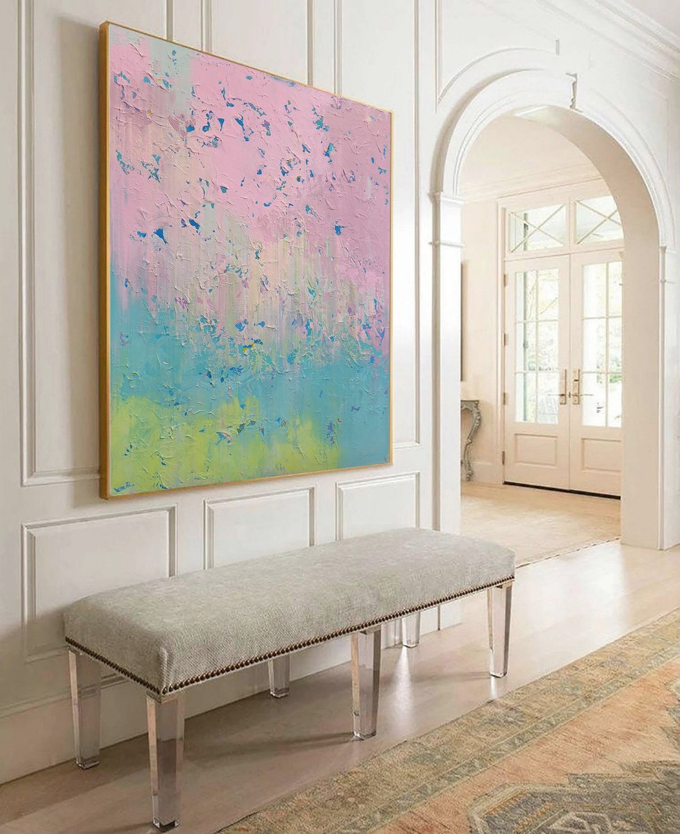 Abstract Acrylic Painting By Alex Senchenko, 39 X 47, Abstract 2511, Original Artwork