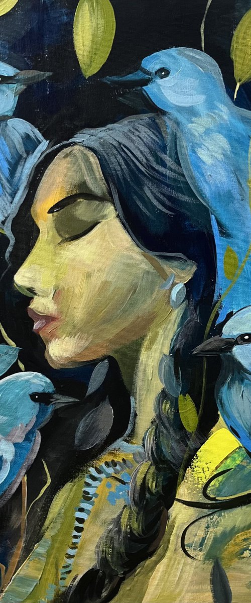 Four Blue Birds by Vahe Bagumyan