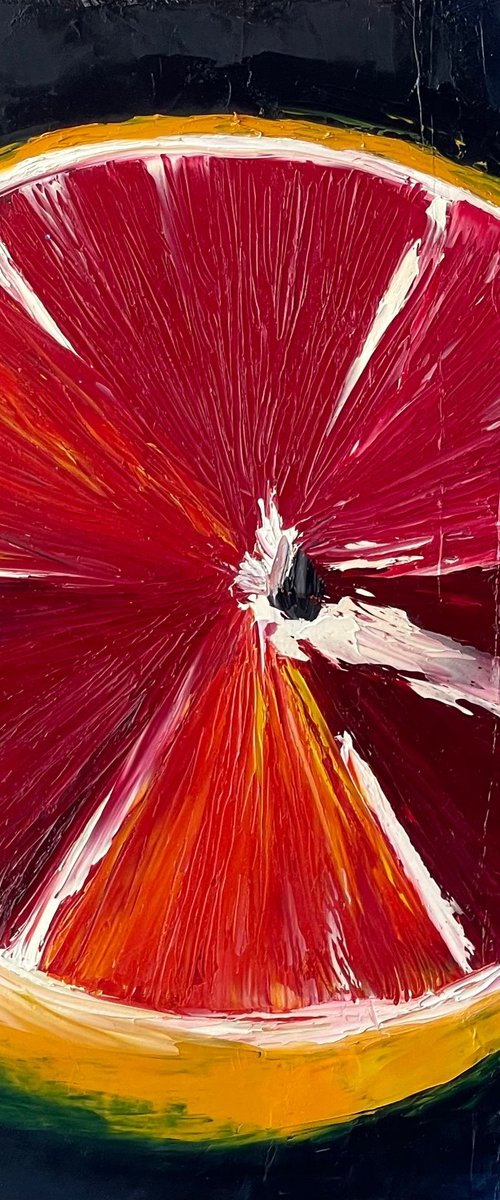 Sicilian orange, 50x60 cm by Anastasiia Novitskaya