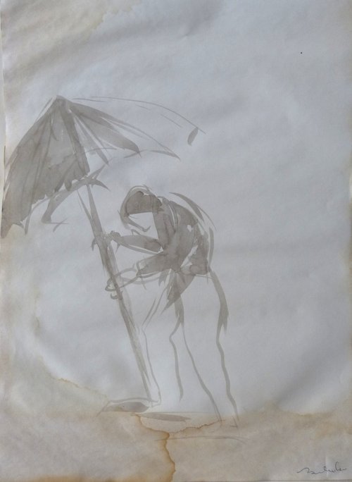 Rainy Day, 29x40 cm by Frederic Belaubre
