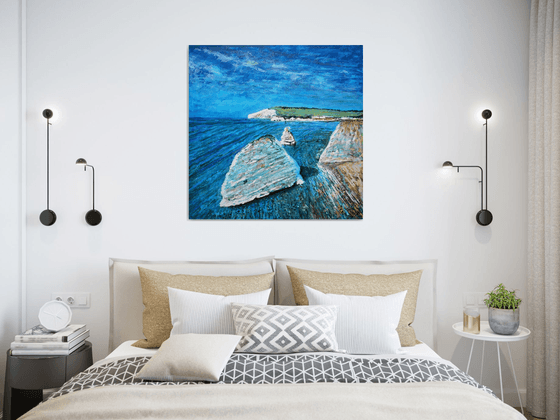 Freshwater Cliffs I ( Large 80 cm x80 cm)