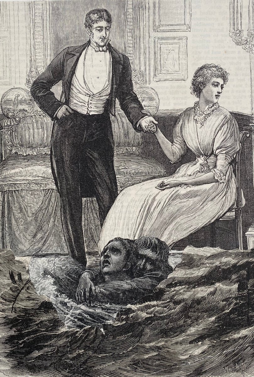 Surrealistic Portrait Collage By Tudor Evans, 5 X 8", In The Music Room With Maud, Original Artwork