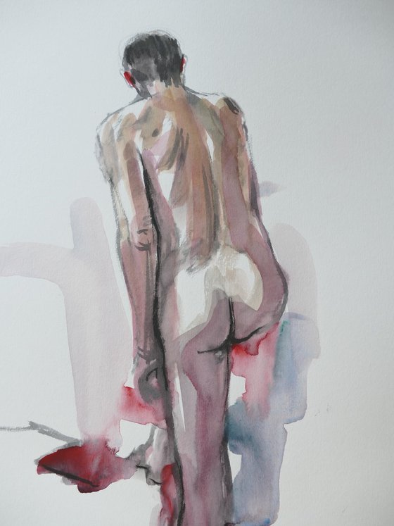 standing male nude
