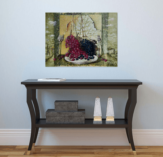 Pink grape Large fruit art
