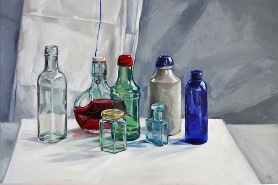 Still Life of Coloured Glass