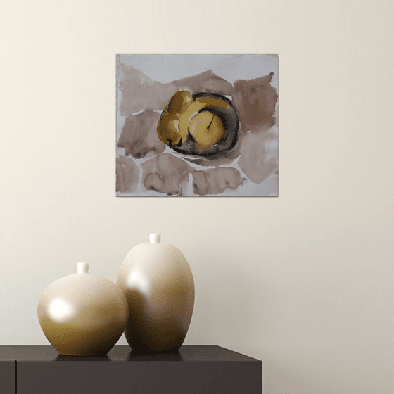 Still Life with Pears and Bananas, 33x29 cm