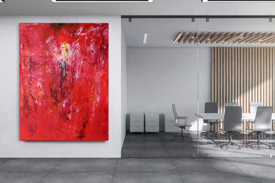 EXTRA LARGE 200x150 ABSTRACT PAINTING - NEW BEGINNING -