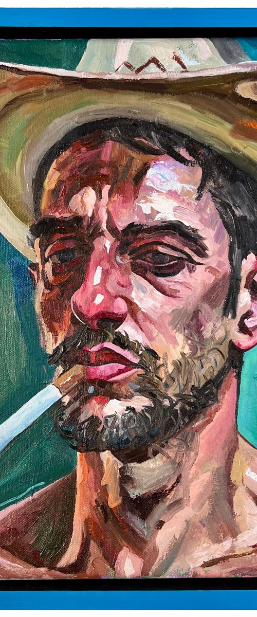 Cowboy With Large Cigarette by Jonathan McAfee