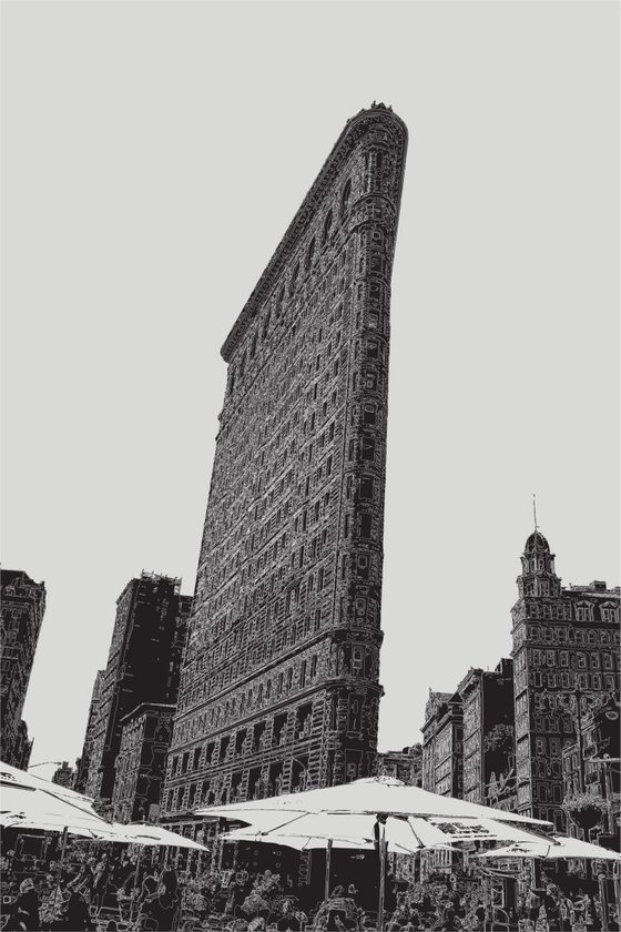 The Flatiron Building 2 NY B&W