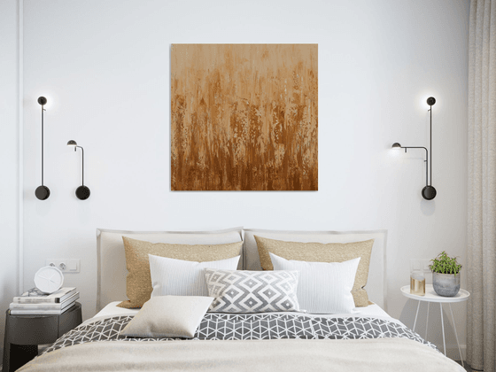 Gold Field - Modern Abstract Textured Wheat Field