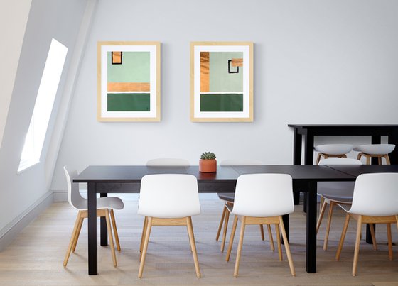 Aligned in Silence. Diptych