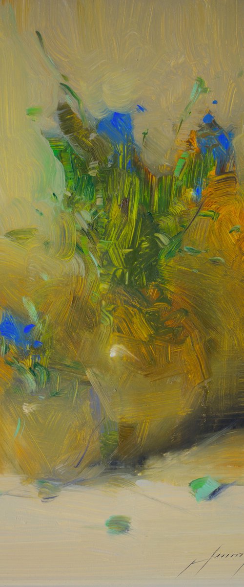 Blue Bonnets, Original oil painting, Handmade artwork, One of a kind by Vahe Yeremyan