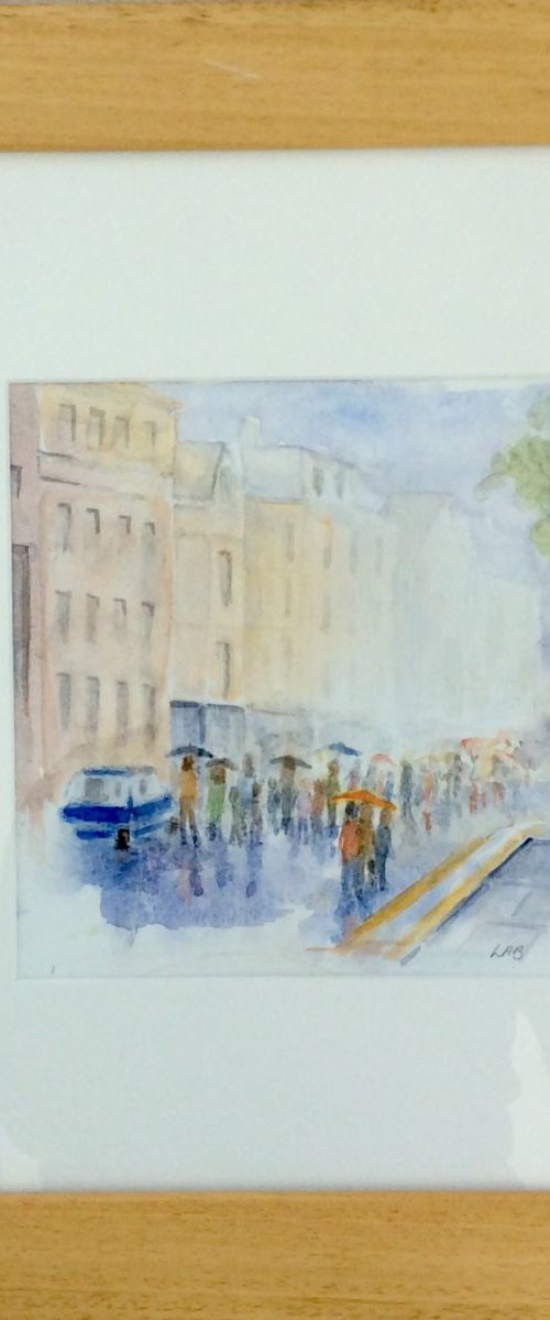 Shopping on a Rainy Day by Linda Bartlett