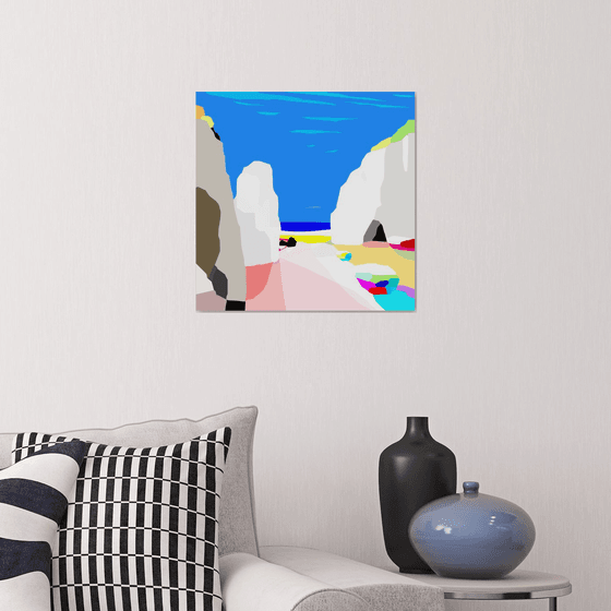 The cave (pop art, seascape)