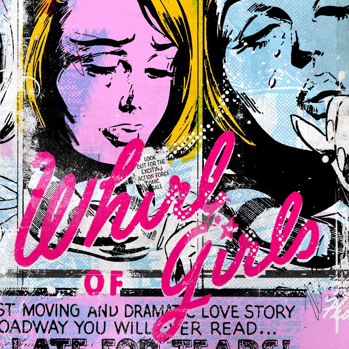 Portrait Painting By Teis Albers, 39 X 39", Whirl Of Girls, Original Artwork