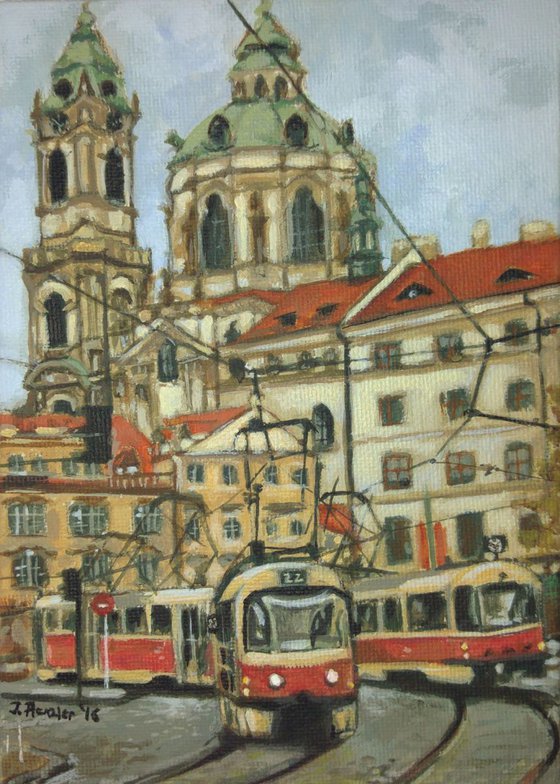 The red tramways of Prague