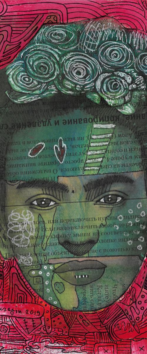 Portrait of Frida Kahlo #67 by Pavel Kuragin