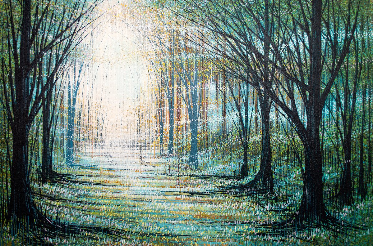  Forest Path In Winter By Marc Todd, 36 X 24, Artwork For Sale On Artfinder