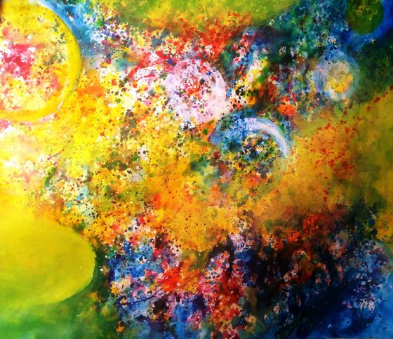 Morning glory with sunrise,very large canvas -425cm x125cm.