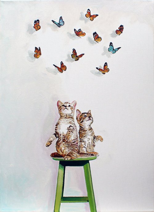 Butterfly kitty #3 by Timothy Adam Matthews