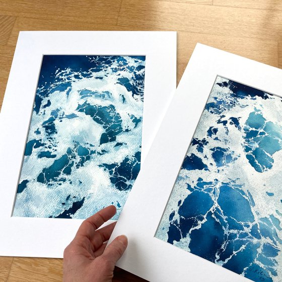 Sea Foam (Diptych)