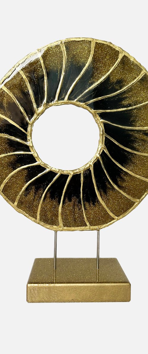 Golden Eye. Table decoration Sculpture 3D. Art. Modern Art. Good Eye. Contemporary decor, Art object by Alexandra Dobreikin