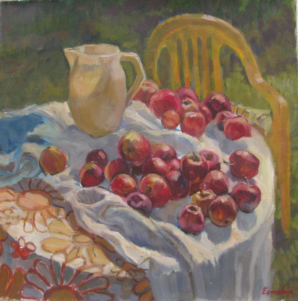 Still life with apples by Nina Ezerskaya