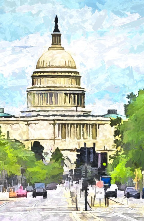 Capitol Hill, Washington by KM Arts