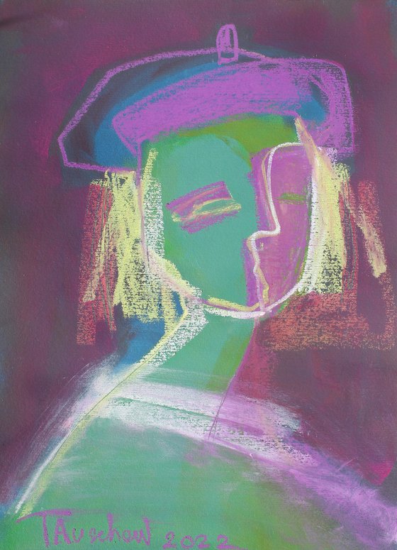 Girl in a purple beret.