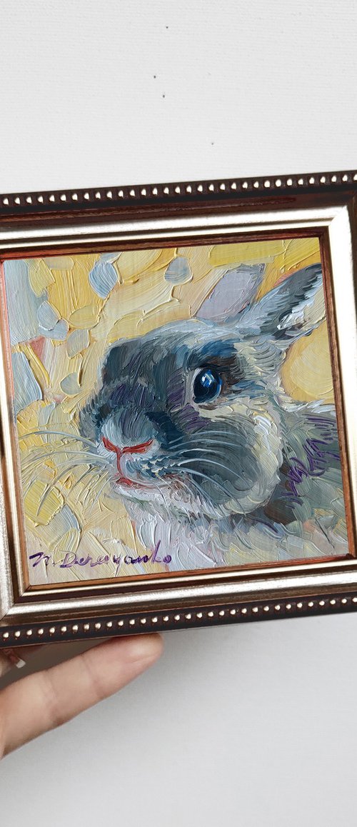 Yellow rabbit by Nataly Derevyanko