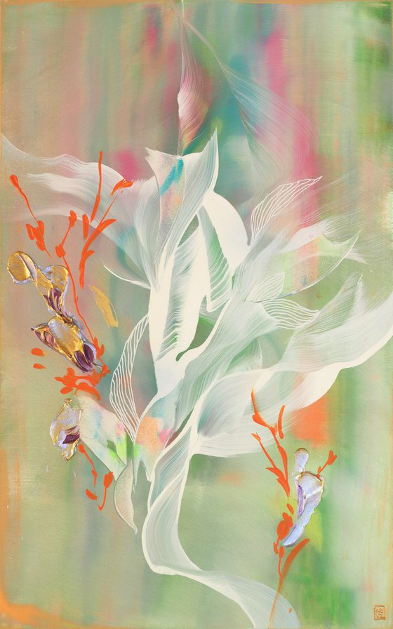 Movement Study in Pastel Chroma Triptych