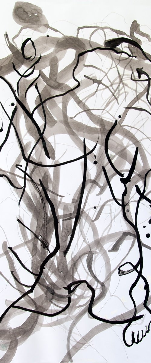Ink Brush Drawing 14 by Josephine Window