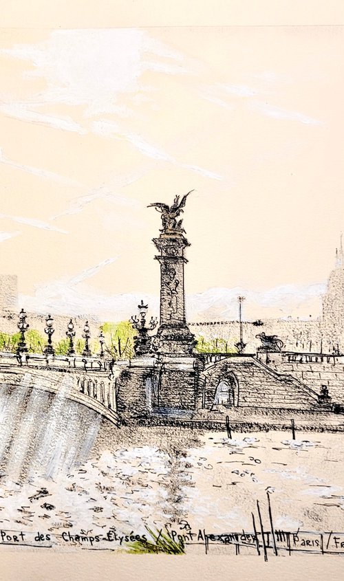 Pont Alexander III, Paris by Natalia Sidorina