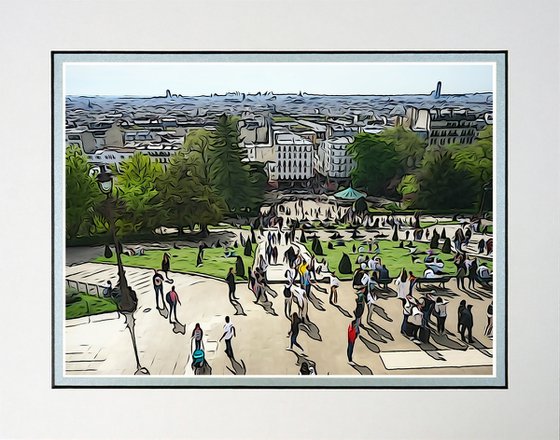 Paris Montmartre photo digital illustration