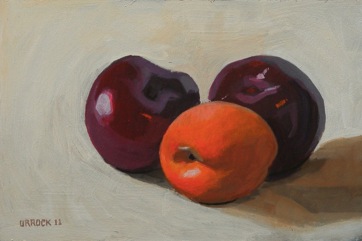 Apricot & plums by Peter Orrock