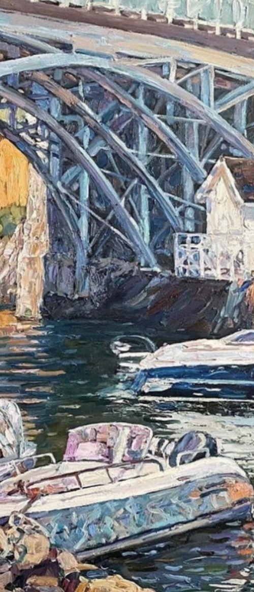 Walking under the bridge by Nadezda Stupina