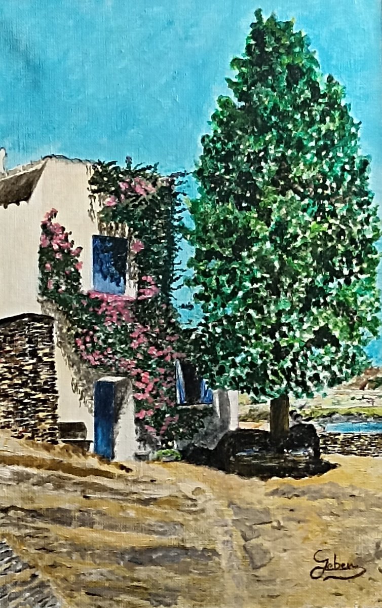 Impressionistic Cityscapes Oil Painting By Isabelle Lucas, 16 X 21, Fisherman