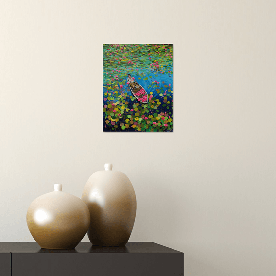 Vietnam water lilies lake! Ready to hang canvas